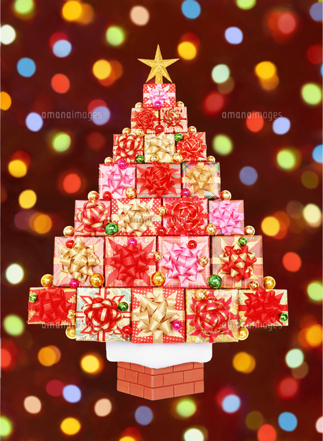 プレゼントのクリスマスツリーとイルミネーション の写真素材 イラスト素材 アマナイメージズ プレゼントのクリスマスツリーとイルミネーション の写真素材 イラスト素材 アマナイメージズ