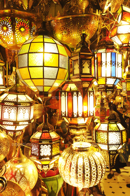 ジャマエル フナ広場のランプ屋 の写真素材 イラスト素材 アマナイメージズ