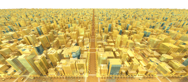 ビルの街、金[10768000100]の写真・イラスト素材｜アマナイメージズ