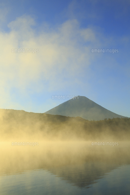 ○『西湖から陽色に染まる朝日の富士山』がんどうあつし油絵原画