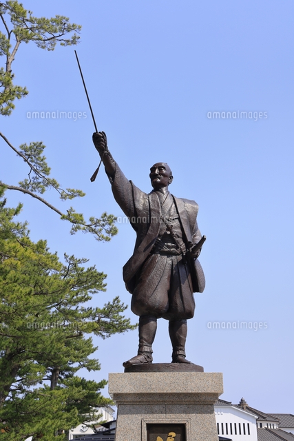 堀尾吉晴公像 島根県 松江市[10769008829]の写真・イラスト素材