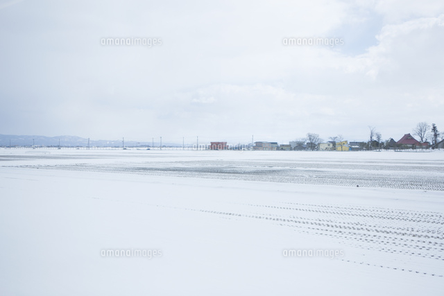 雪の車窓風景 の写真素材 イラスト素材 アマナイメージズ