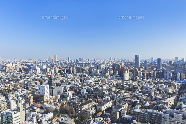 東京都 文京区から見る街並み の写真素材 イラスト素材 アマナイメージズ
