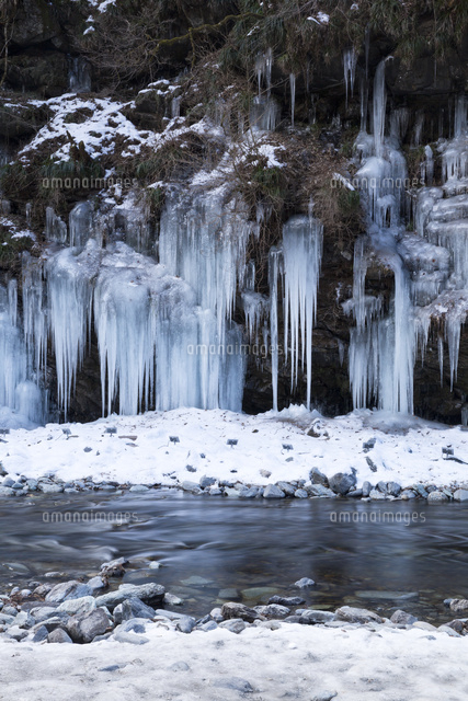 秩父三大氷柱の三十槌の氷柱 の写真素材 イラスト素材 アマナイメージズ