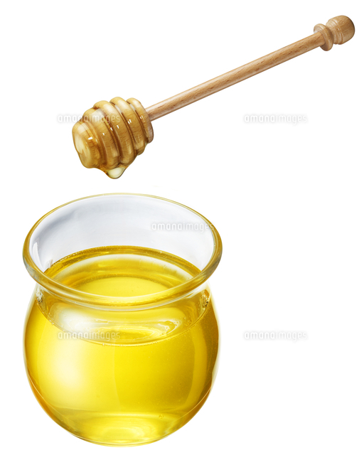 丸い容器に入ったはちみつ の写真素材 イラスト素材 アマナイメージズ