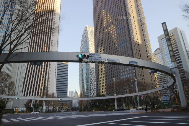 水彩画新宿警察署裏交差点A4サイズ