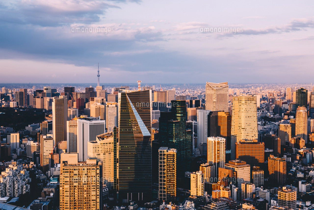 夕暮れの東京都心の風景[10889000117]の写真・イラスト素材｜アマナ