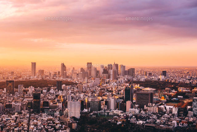 夕暮れの東京都心の風景[10889000118]の写真・イラスト素材｜アマナ