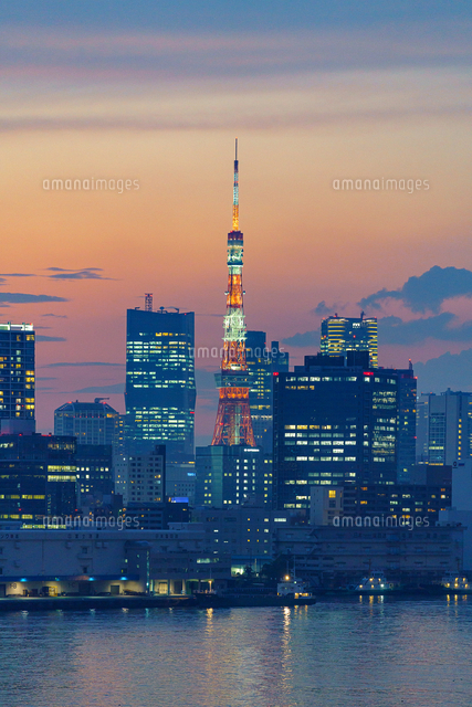東京タワーライトアップ夏バージョン の写真素材 イラスト素材 アマナイメージズ
