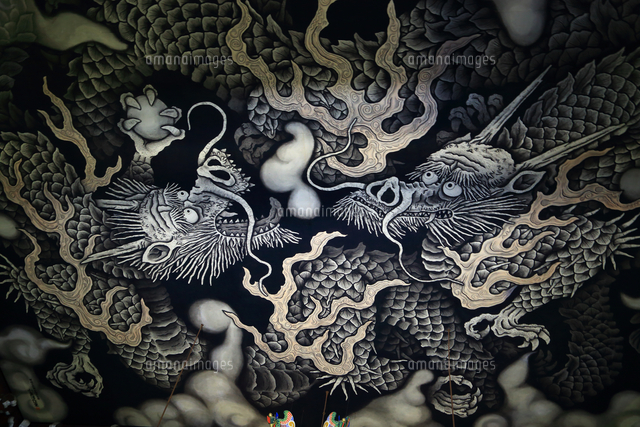 建仁寺の天井画「双龍図」[10922006741]の写真・イラスト素材｜アマナ