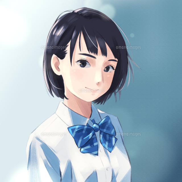 爽やかな女子高生 の写真素材 イラスト素材 アマナイメージズ