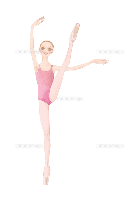 バレエ 眠りの森の美女 フロリナ姫を踊る少女 の写真素材 イラスト素材 アマナイメージズ