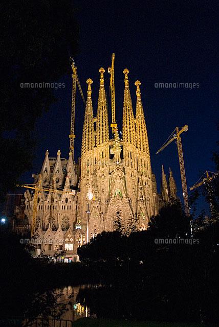 サグラダ ファミリア聖堂 の写真素材 イラスト素材 アマナイメージズ