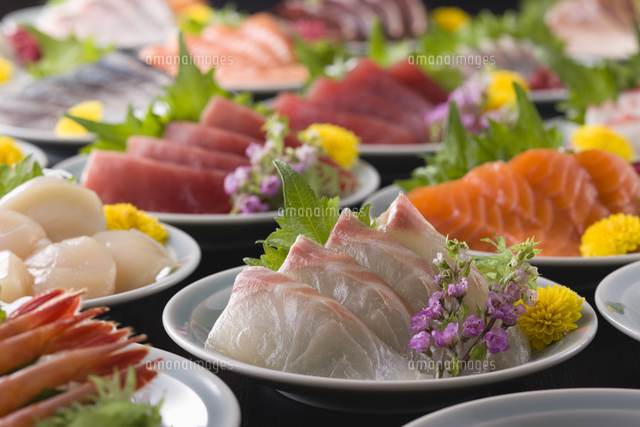 お刺身バイキング の写真素材 イラスト素材 アマナイメージズ