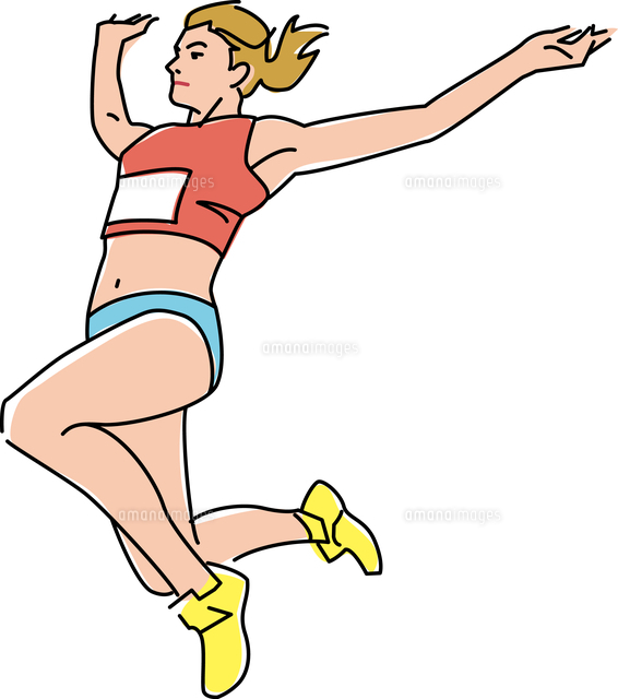 陸上競技 走幅跳 の写真素材 イラスト素材 アマナイメージズ