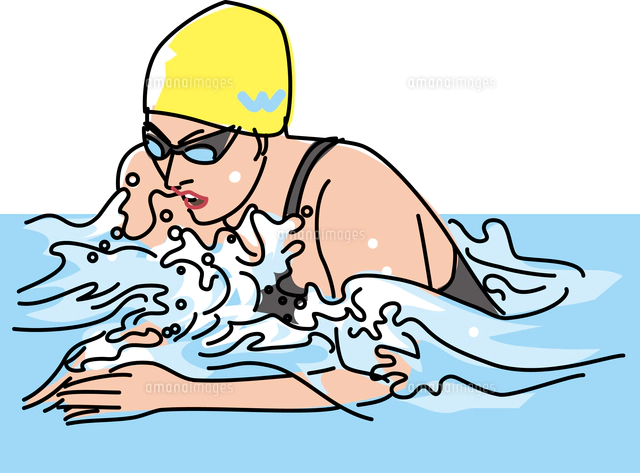 水泳のイラスト素材 アマナイメージズ