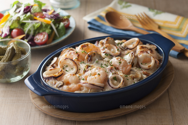 シーフードドリア の写真素材 イラスト素材 アマナイメージズ