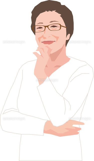腕組み 女性のイラスト素材 アマナイメージズ