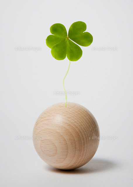 木球とクローバー の写真素材 イラスト素材 アマナイメージズ