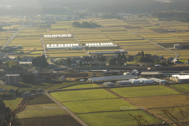 田子山展望所からみえる阿蘇の風景 の写真素材 イラスト素材 アマナイメージズ