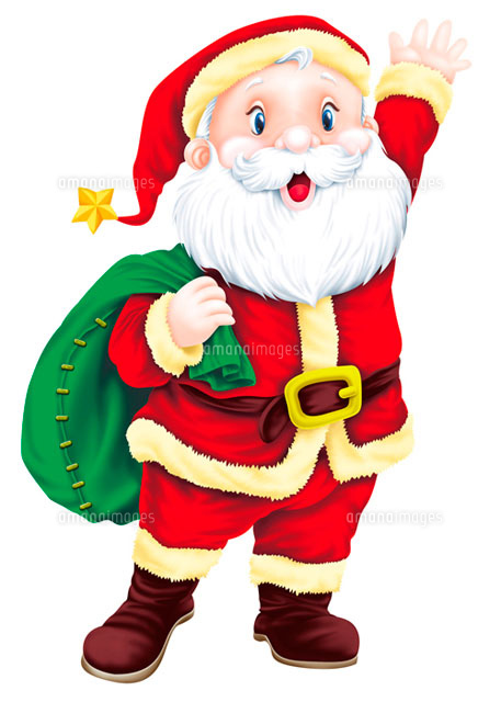 Santa Claus Holding A Bag の写真素材 イラスト素材 アマナイメージズ
