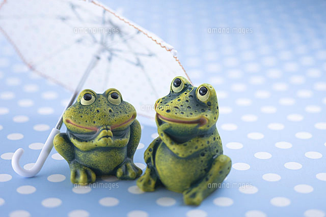 蛙の置物と傘と長靴[11014025947]の写真・イラスト素材｜アマナイメージズ