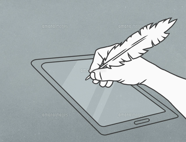 羽ペンのイラスト素材 アマナイメージズ