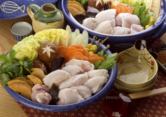 あんこう鍋の具材 の写真素材 イラスト素材 アマナイメージズ