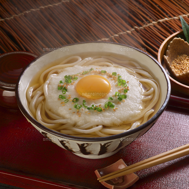 山かけうどんと薬味 の写真素材 イラスト素材 アマナイメージズ