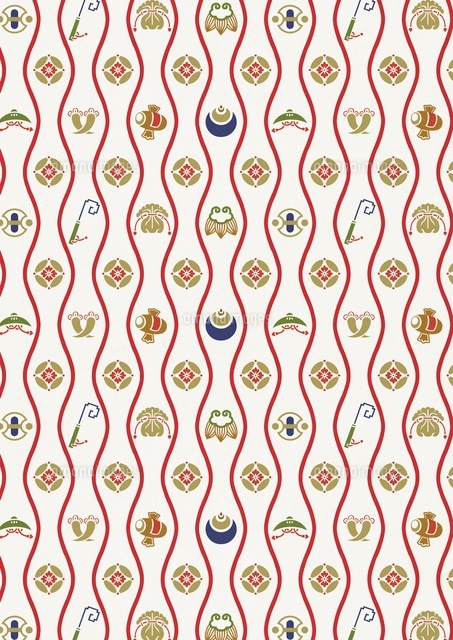宝尽くしのパターン イラスト の写真素材 イラスト素材 アマナイメージズ