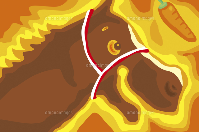 茶色の馬とニンジン イラスト の写真素材 イラスト素材 アマナイメージズ 茶色の馬とニンジン イラスト の写真素材 イラスト素材 アマナイメージズ