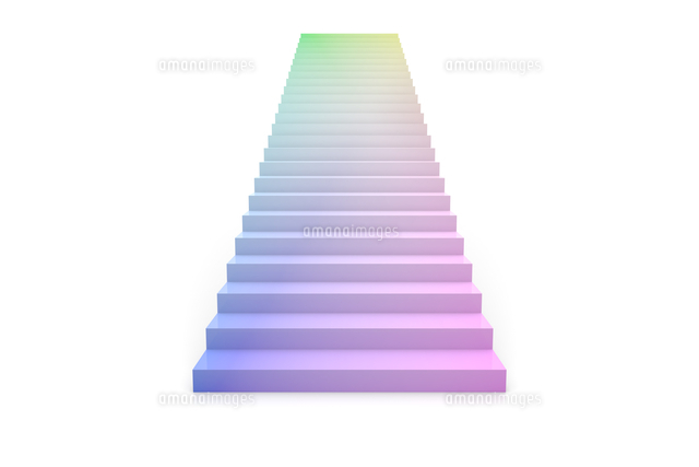 グラデーションの階段 Cg の写真素材 イラスト素材 アマナイメージズ