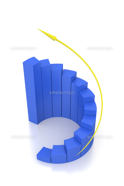 矢印と階段イメージ Cg の写真素材 イラスト素材 アマナイメージズ
