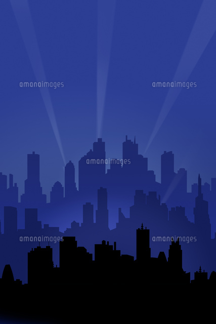 高層ビル群のシルエット Cg の写真素材 イラスト素材 アマナイメージズ