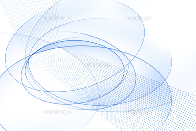 重なる円形の線とストライプ Cg の写真素材 イラスト素材 アマナイメージズ