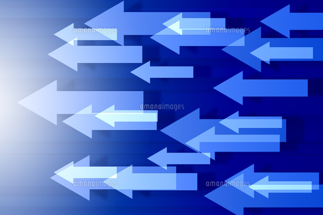 たくさんの矢印と光 3dcg の写真素材 イラスト素材 アマナイメージズ