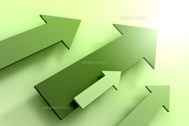 4本の矢印と光 3dcg の写真素材 イラスト素材 アマナイメージズ