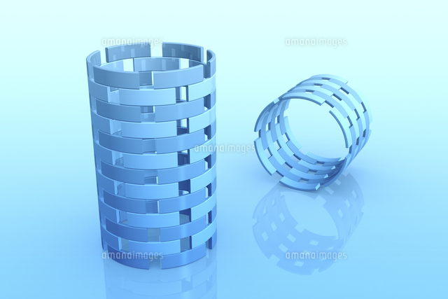 円筒状の立体物 Cg の写真素材 イラスト素材 アマナイメージズ