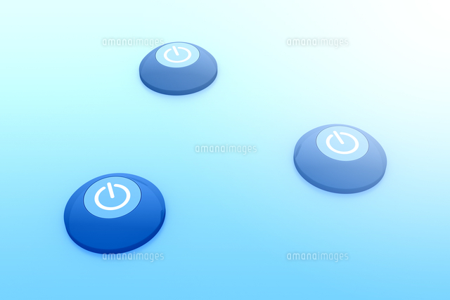 3つのスタートボタンと光 Cg の写真素材 イラスト素材 アマナイメージズ