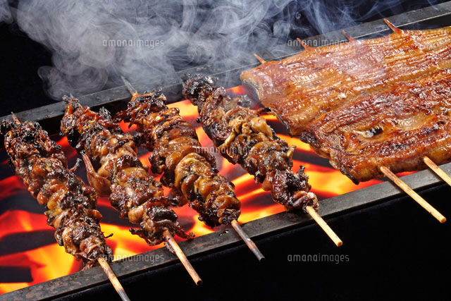 うなぎの蒲焼きと肝焼き の写真素材 イラスト素材 アマナイメージズ