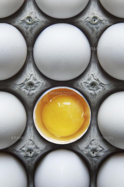 Eggs In Carton With One Broken Shell の写真素材 イラスト素材 アマナイメージズ Eggs In Carton With One Broken Shell の写真素材 イラスト素材 アマナイメージズ
