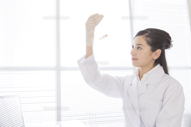 手袋をはめる女医 の写真素材 イラスト素材 アマナイメージズ