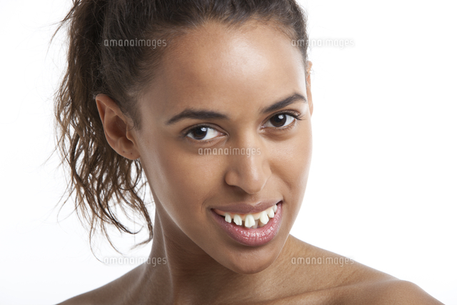 Portrait of young mixed woman with fake ugly teeth[11044042667]の 