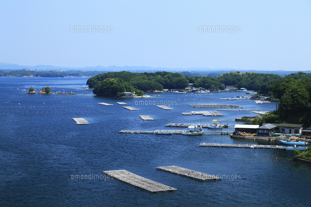 志摩半島の和具浦 真珠養殖場 の写真素材 イラスト素材 アマナイメージズ