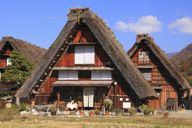秋の白川郷 の写真素材 イラスト素材 アマナイメージズ