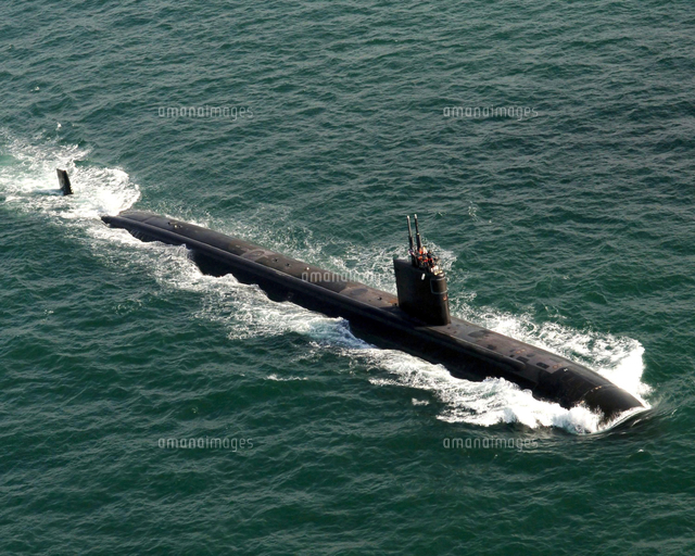 The Los Angeles-class fast attack submarine USS Asheville
