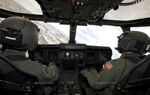 The cockpit view of a CV-22 Osprey.[11079024616]の写真・イラスト
