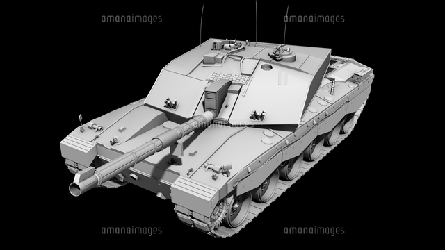 Clay Render Of A Challenger Ii Tank の写真素材 イラスト素材 アマナイメージズ