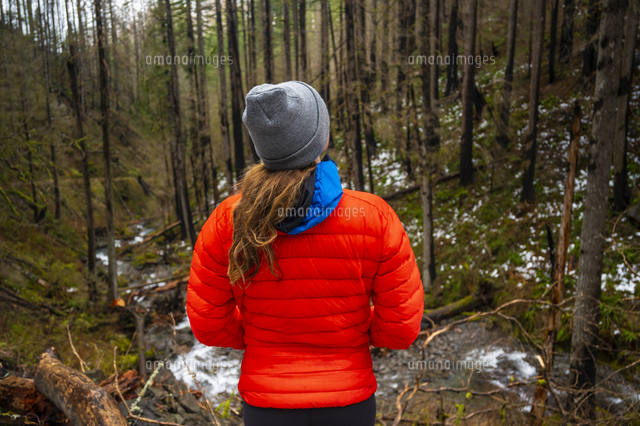 Female posing on a hiking trail in The Columbia River Gorge[11100128862 ...