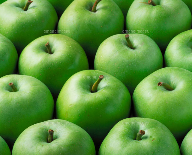 シーグラスアート　青りんごからひょっこり シーグラスアート 青りんごからひょっこり